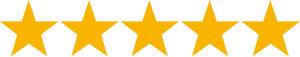 Five yellow stars in a horizontal line.